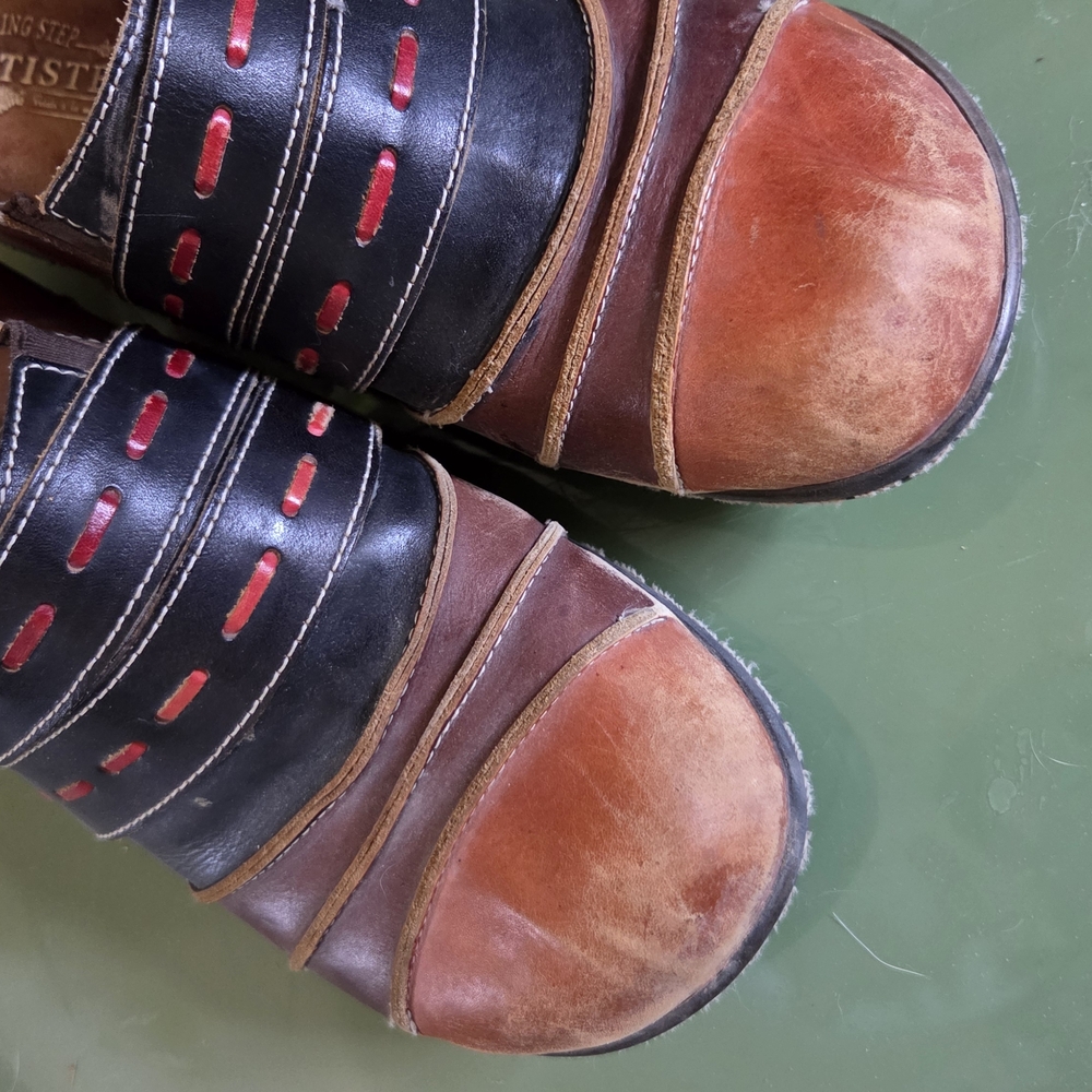 Colorful Leather Clogs - Picture 3 of 6